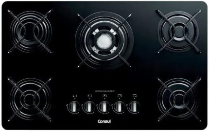 Consul Cooktop 5 Bocas Preto Cdd75Aeuna Bivolt