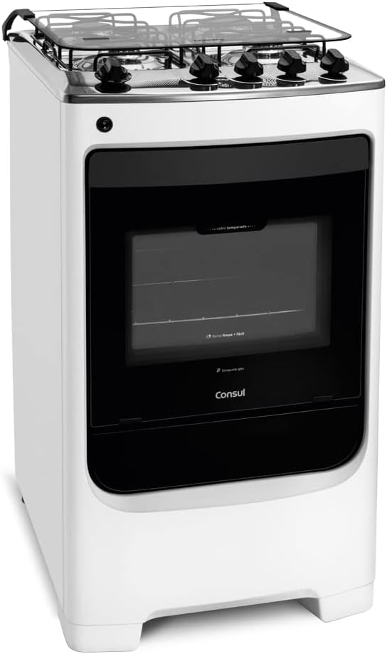Fogão Consul 4 bocas Branco com acendimento automático - CFO4NAB1