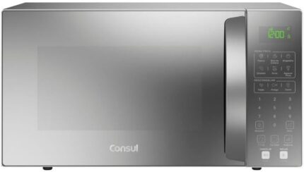 Micro-ondas Consul 32 Litros cor cinza espelhado com Menu Fácil - CMS46AR 110V