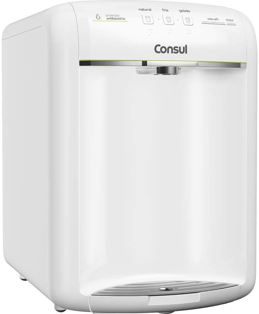 Purificador de Água Consul CPB36AB, com refrigeração por compressor e filtragem classe A - Branco